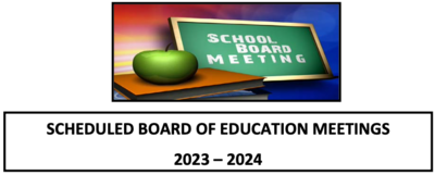 School Board Meeting Dates