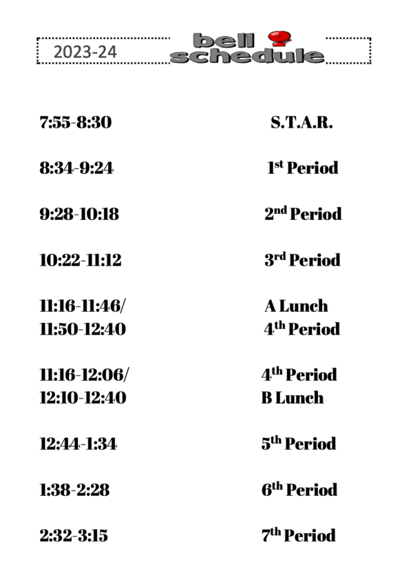 MS Bell Schedule
