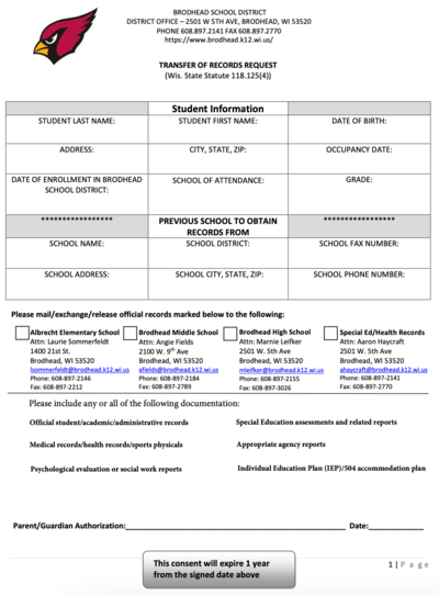 New Student Enrollment Form