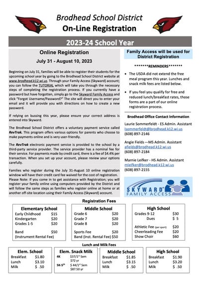 Online Registration Memo